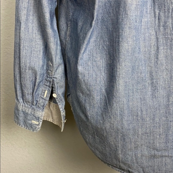Uniqlo Denim Cotton Button Down Blouse - Picture 7 of 9
